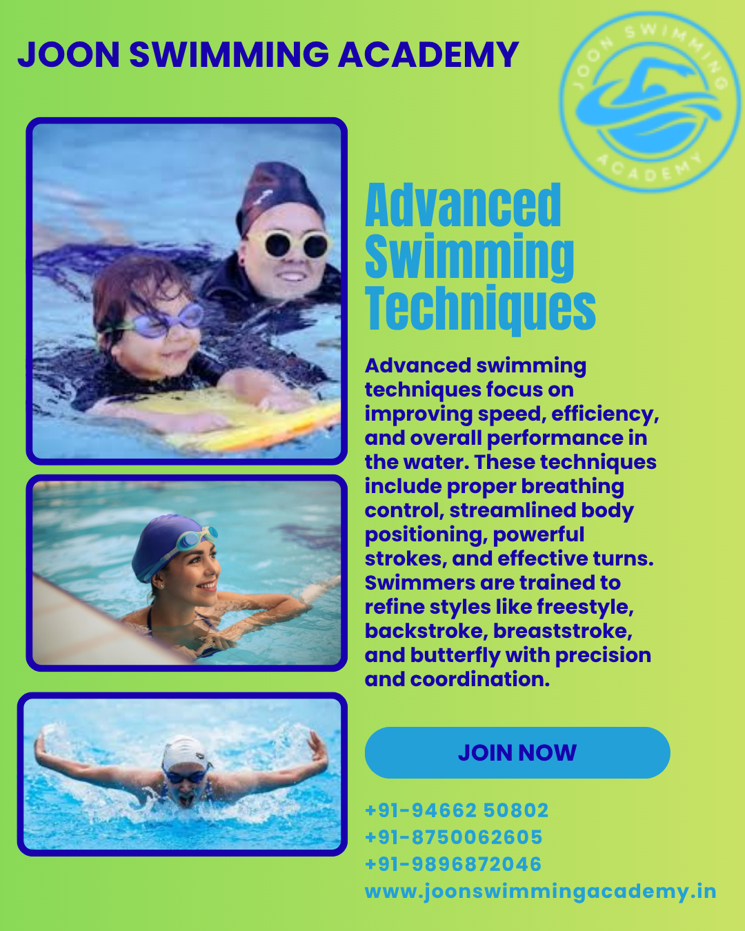 Best swimming classes in Rohini